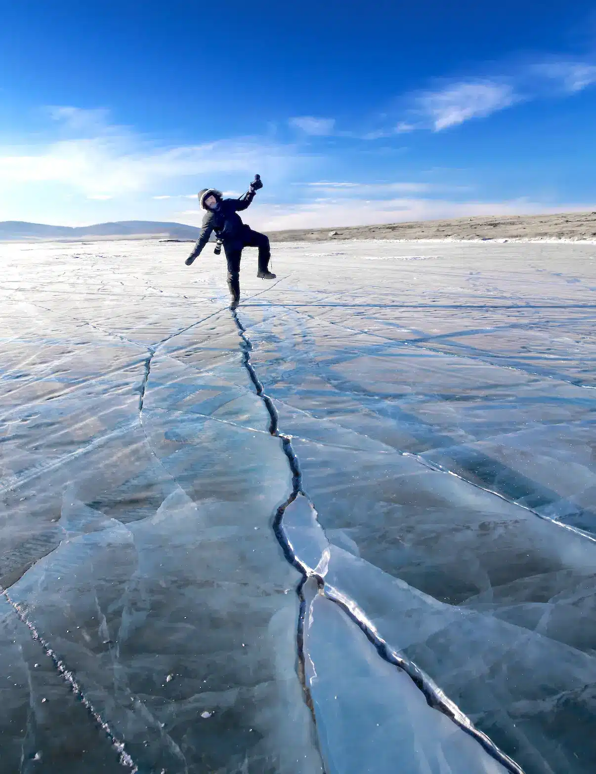 Lake Khövsgöl in Mongolia is a stunning natural wonder and frozen the majority of the year,